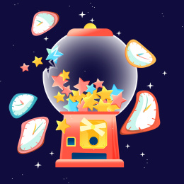 一个破损的星星玩具机器科技概念矢量插画
