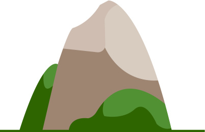 简易山矢量图标 山