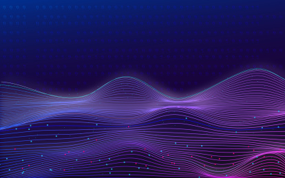 科技感的曲面弧形渐变色的插画背景