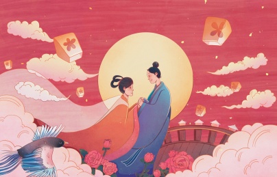 七夕牛郎织女鹊桥相会