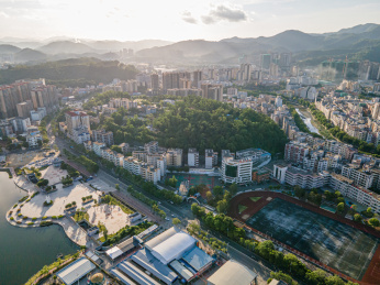 广东云浮市城市航拍风光