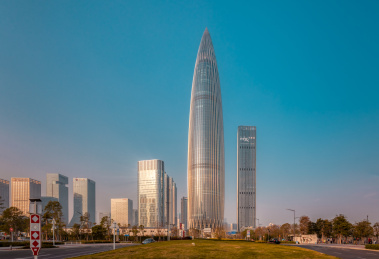 深圳湾后海地标建筑华润大厦风光