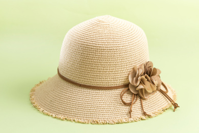 漂亮的女士草帽