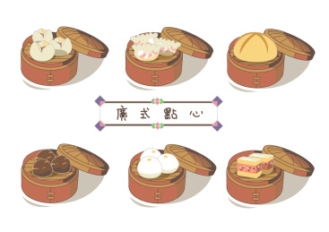 广式点心早茶点心广府美食大粤文化早餐蒸笼