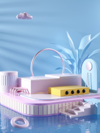 3D模拟场景产品展台创意图
