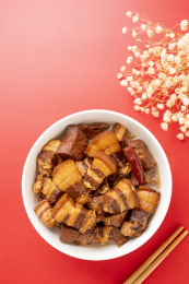 红烧肉特写