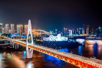重庆千厮门大桥夜景