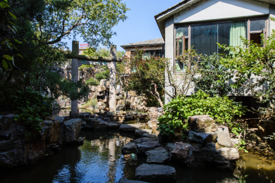 中国江苏省苏州园林醉石山庄