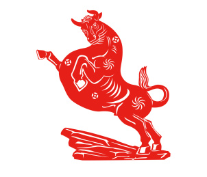 牛剪纸中国传统艺术剪纸牛年窗花