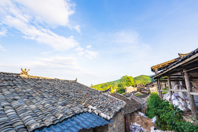 广东清远连南县千年瑶寨午后晴天风光