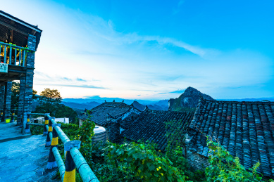 广东清远连南县千年瑶寨午后晴天风光