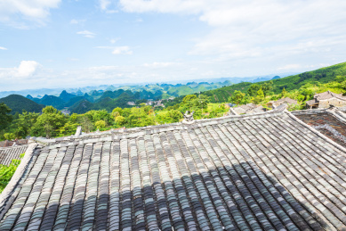 广东清远连南县千年瑶寨午后晴天风光