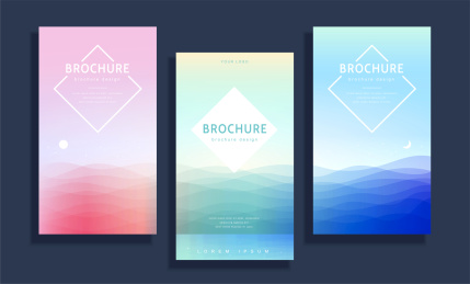 柔美海浪抽象背景模版