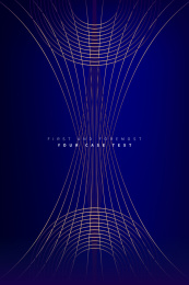 蓝色背景金色线条光影数字创意海报