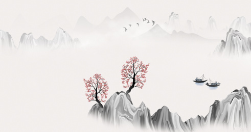 中国风山水画