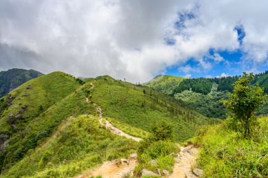 中国江西萍乡武功山上的自然风光