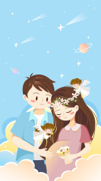 天使和孕妇一家