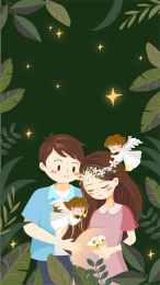 天使守护孕妇一家