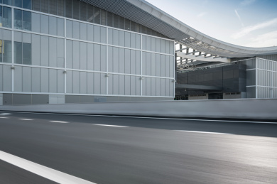 深圳国际会展中心贸易展销会的场景道路