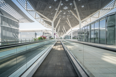 深圳国际会展中心贸易展销会的场景道路