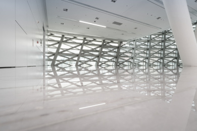  广东省深圳城市规划馆室内的场景道路