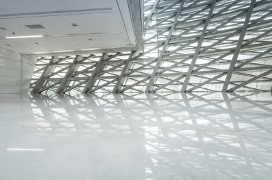  广东省深圳城市规划馆室内的场景道路