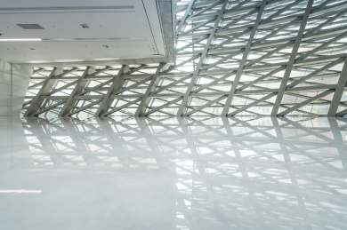  广东省深圳城市规划馆室内的场景道路