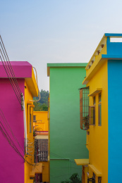 彩虹村里的房子