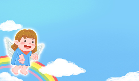 宝宝天使飞上天空插画