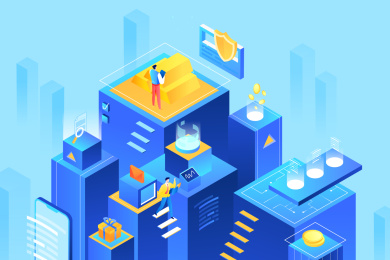 商务金融活动等距矢量插画