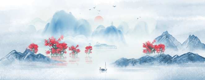 中国风水墨山水画