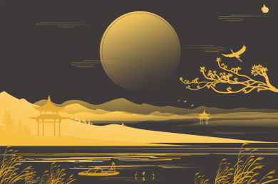 中秋节中国传统节日插画