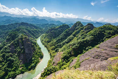 广西桂林资源天门山资江河流风光