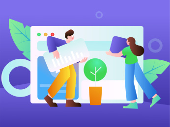 协作的人物矢量插画