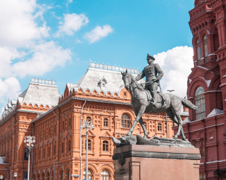 俄罗斯莫斯科红场朱可夫元帅雕像