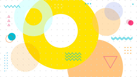 矢量孟菲斯元素背景，抽象插画风格