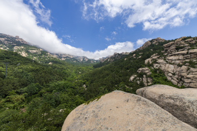 山东青岛崂山夏季自然风光