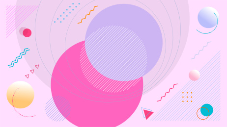 矢量孟菲斯元素背景，抽象插画风格