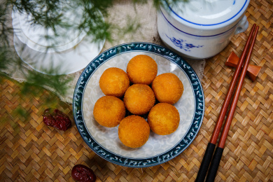 美味小吃地瓜丸