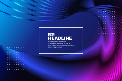 蓝紫色发光渐变线条、具有科技感海报背景。