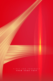 红色背景金色色块抽象数字创意海报