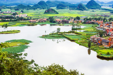 中国云南省文山州丘北县普者黑风景区风光