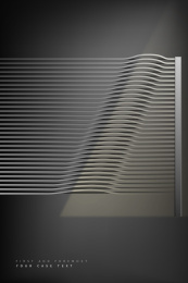 灰黑色背景抽象线条光影数字创意海报