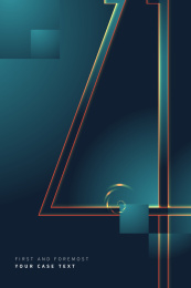 墨绿色背景轻奢抽象风格数字创意设计海报