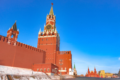 俄罗斯莫斯科红场克林姆林宫的钟楼