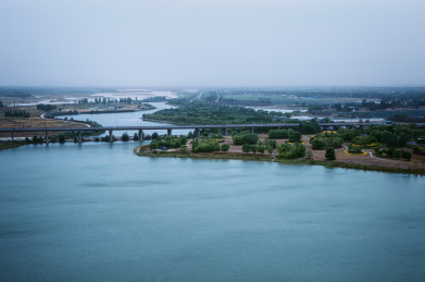 中国宁夏吴忠青铜峡城市自然风光