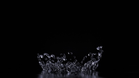 3D渲染水滴皇冠背景