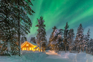 挪威小镇偶遇极光