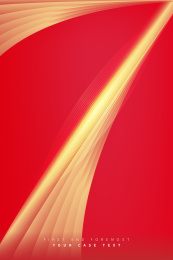 红色背景金色色块抽象数字创意设计海报