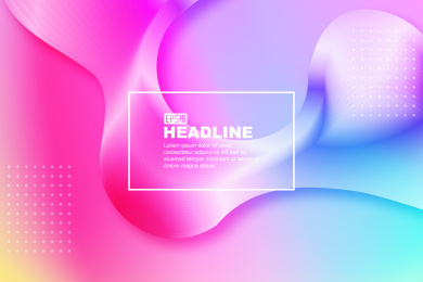 多彩抽象图形，渐变流体海报背景。